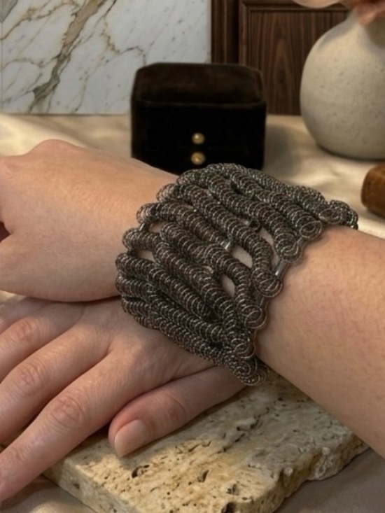Jewelry - Gunmetal Wire Mesh Cuff Bracelet